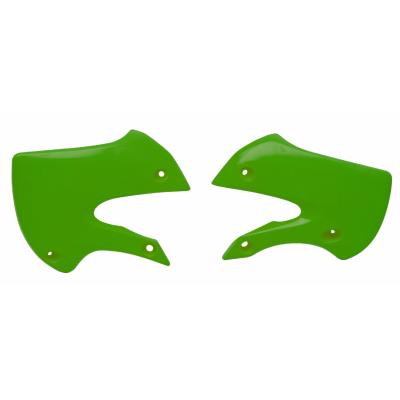 Ouïes de radiateur RTech vertes pour Kawasaki KLX 110 02-09