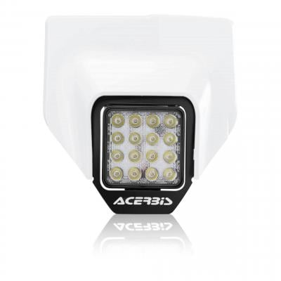 Plaque phare Acerbis VSL Husqvarna 250 FE 2020 Blanc Brillant