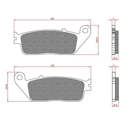 Plaquettes de frein Brenta pour Yamaha X-MAX 125 de 2010-19