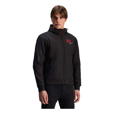 Sweat à capuche moto Alpinestars MM93 Radium Tech black/bright red