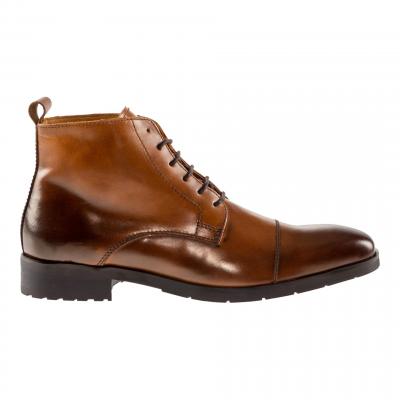 chaussure moto cuir marron