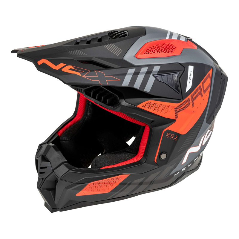 Casque cross Nox N633 Storm noir mat/rouge