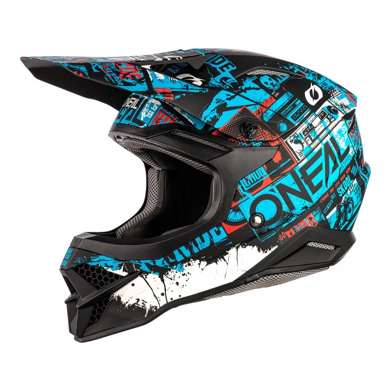 Casque cross O’Neal 3SRS Ride noir/bleu- XS
