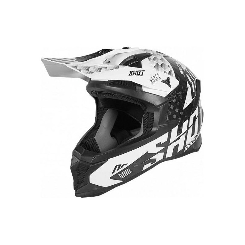 Casque cross Shot Lite Carbon Rush brillant noir- XS