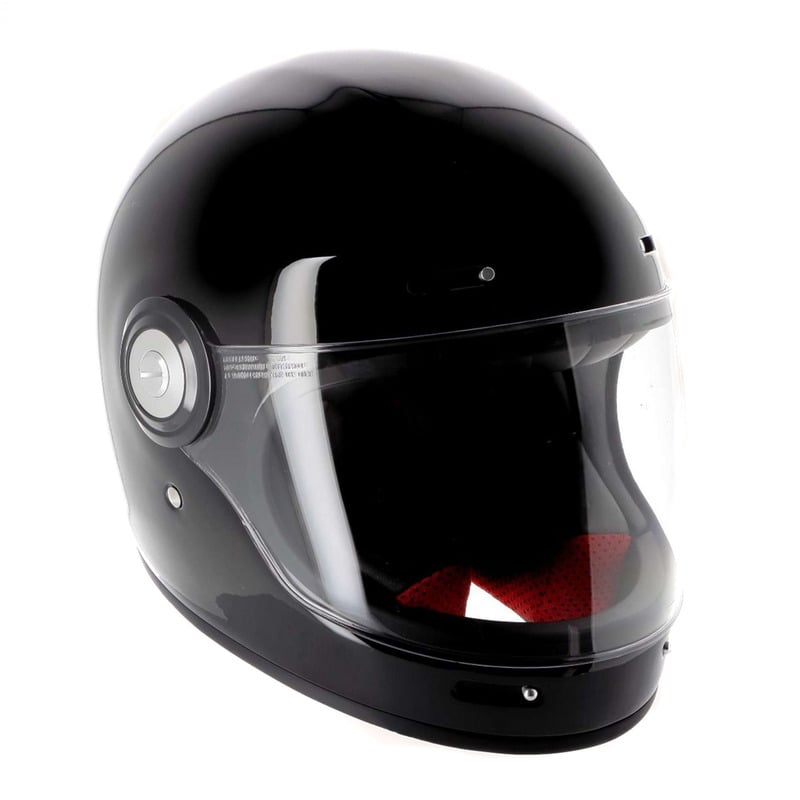 Casque Int Gral Helstons Naked Carbon Noir Brillant Casque Vintage