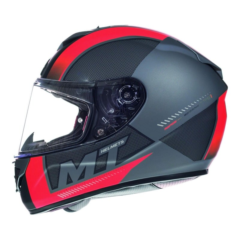 Casque intégral MT Helmets Rapide Overtake gris/rouge mat