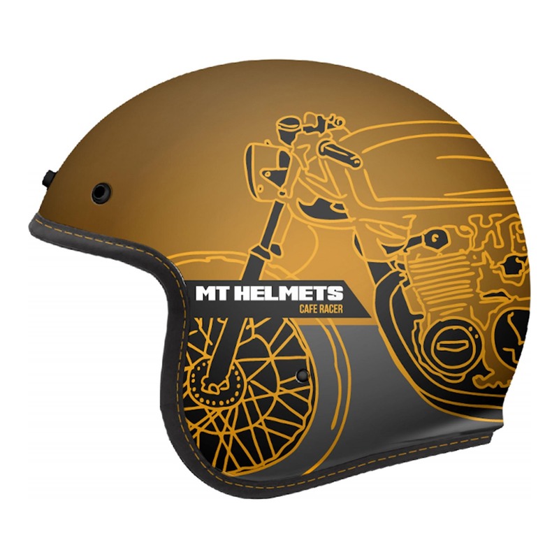 Casque jet MT Helmets Le Mans 2 SV Café Racer or mat- XS