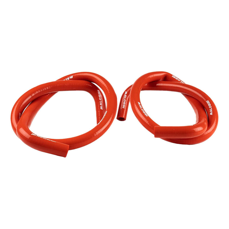Durites de radiateur Malossi rouge L.117,5cm Ã  1,6