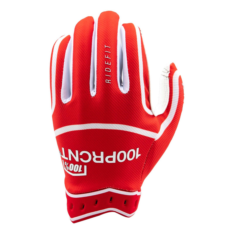 Gants cross 100Â % Ridefit 2 rouge- S