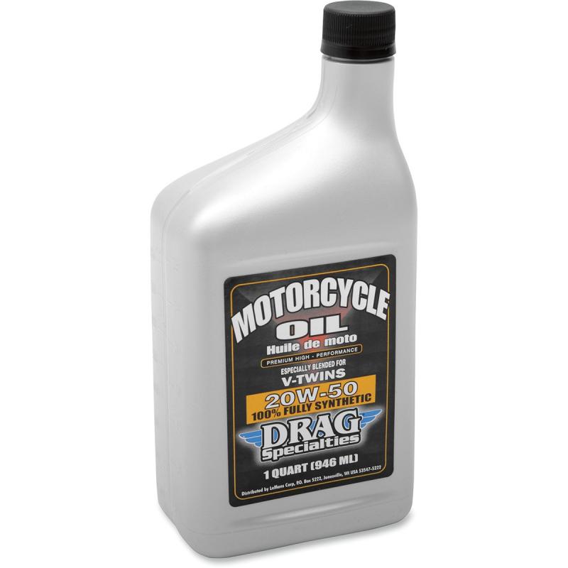 Huile moteur Drag Specialties V-Twin 20W50 946 ml 100 % synthèse