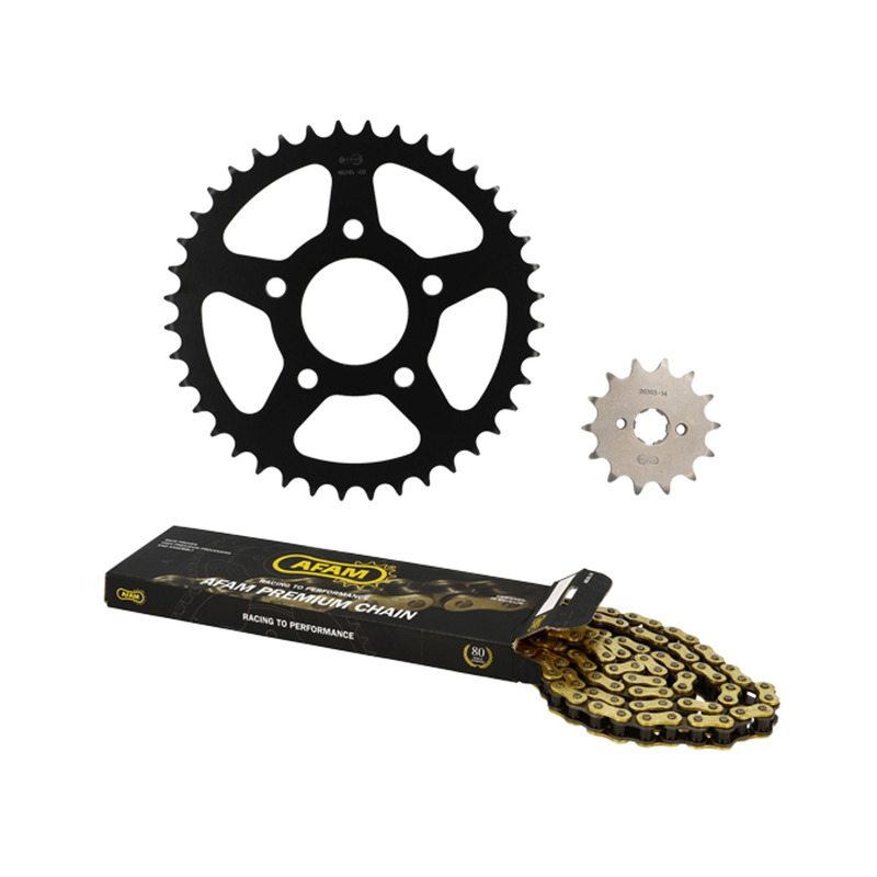 Kit chaîne Afam 14x40 Honda CRM 125 1990-94