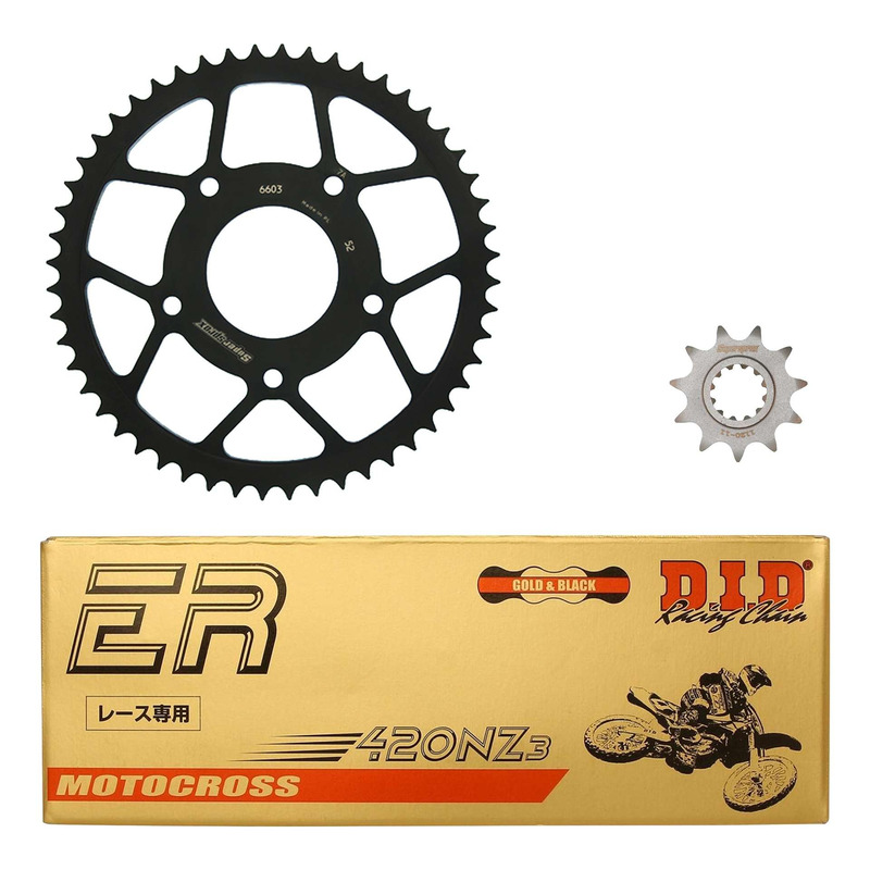 Kit chaîne DID type TT attache rapide pour Peugeot 50 XR7 08-14