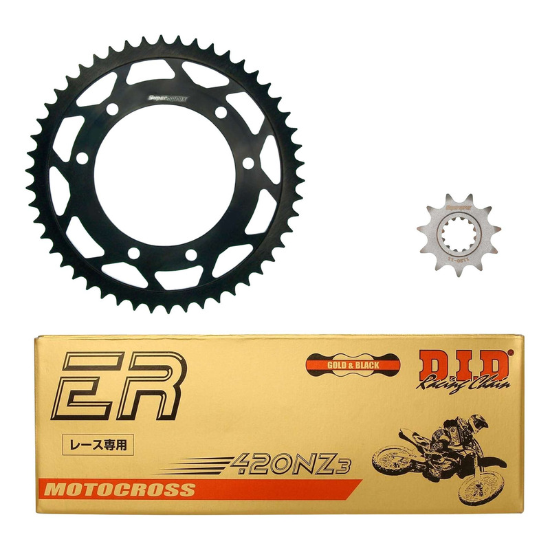 Kit chaîne DID type TT attache rapide pour Rieju 50 RR SM 03-04