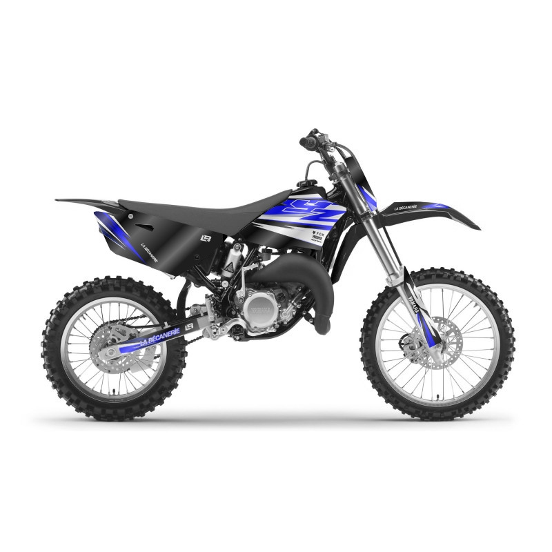 Kit déco La Bécanerie Factory blanc/bleu/noir brillant Yamaha YZ 85