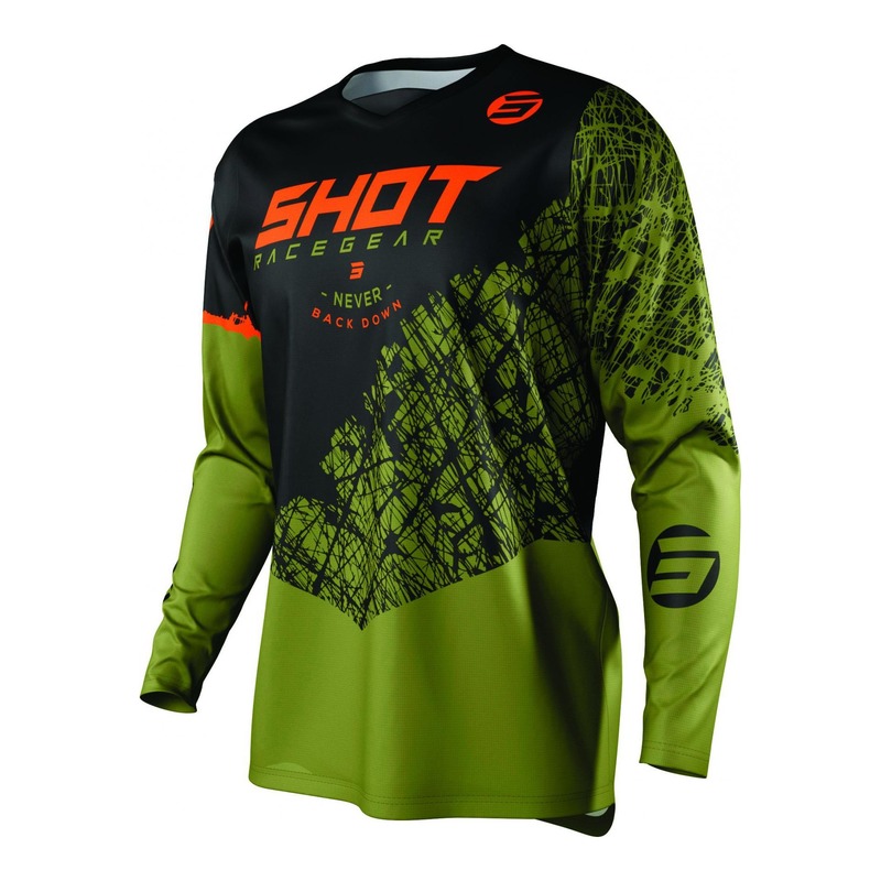 Maillot cross Shot Devo Storm kaki- S
