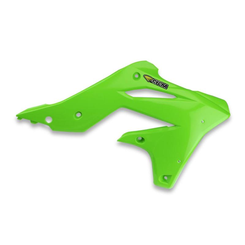 Ouïes de radiateur Cycra Powerflow Kawasaki 250 KX-F 13-16 vert