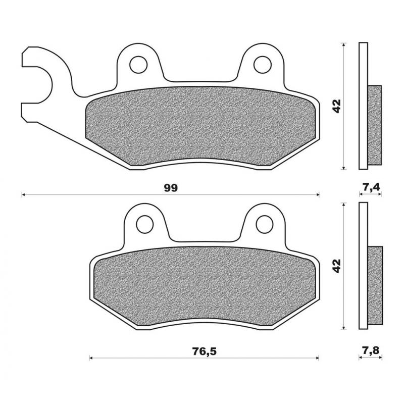 Plaquettes de frein Newfren FD0122SE pour Kymco 125 People S 17- / Tri