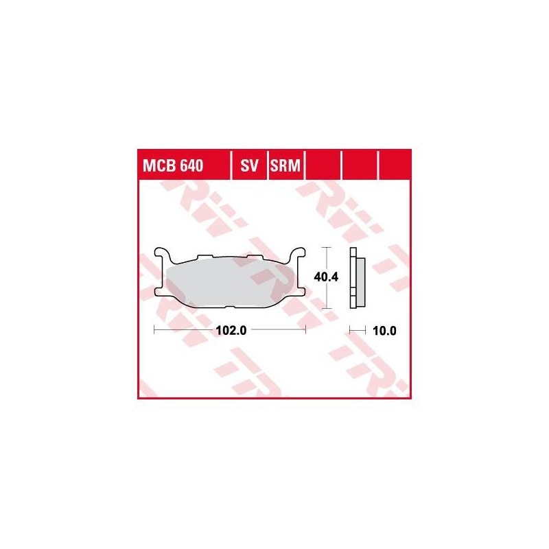 Jeu De Plaquettes De Frein TRW MCB 640 Pour Yamaha XVZ 1300 TF Royal Star Venture VP09 (1999-2001)