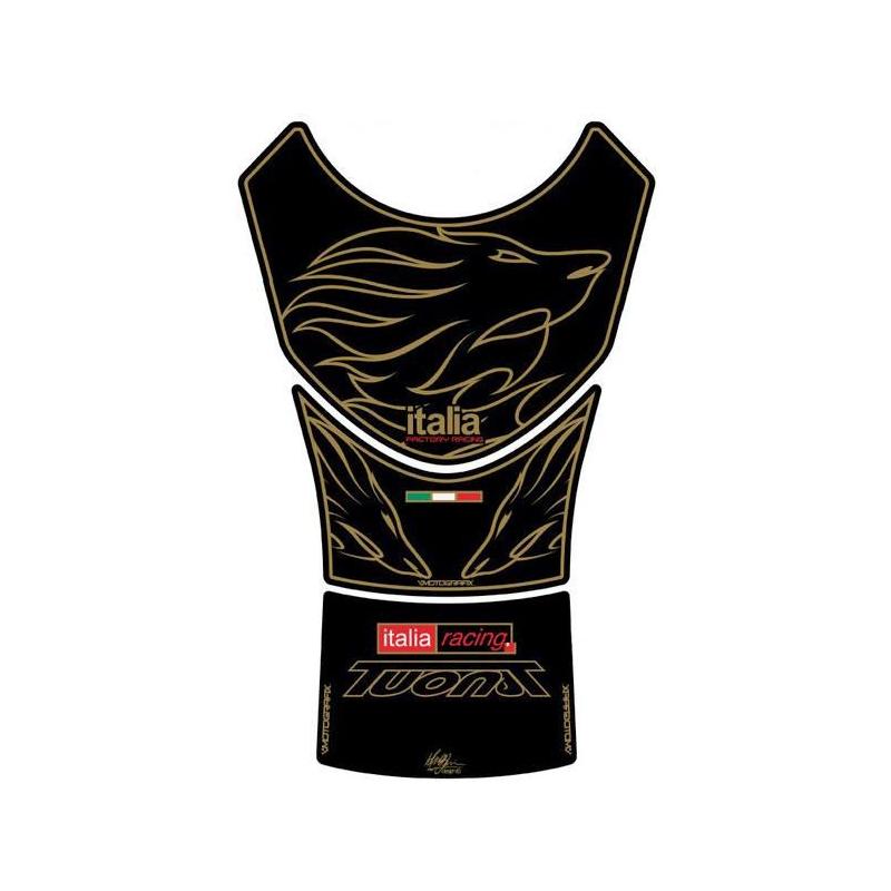 Protection de réservoir Motografix noir/or Aprilia Tuono 3 pièces