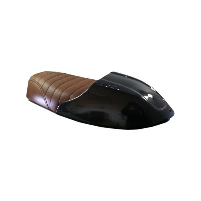 Selle scrambler / café racer C. Racer SCRBMWR.3 marron foncé couture