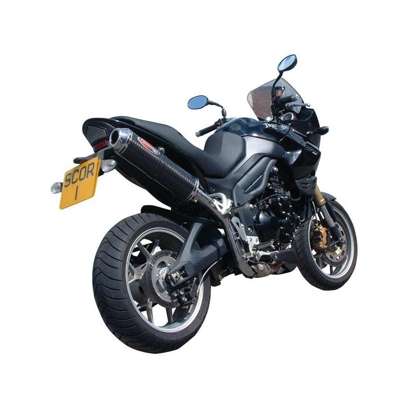 Silencieux Homologué Scorpion Factory Oval Carbone pour Triumph Tiger