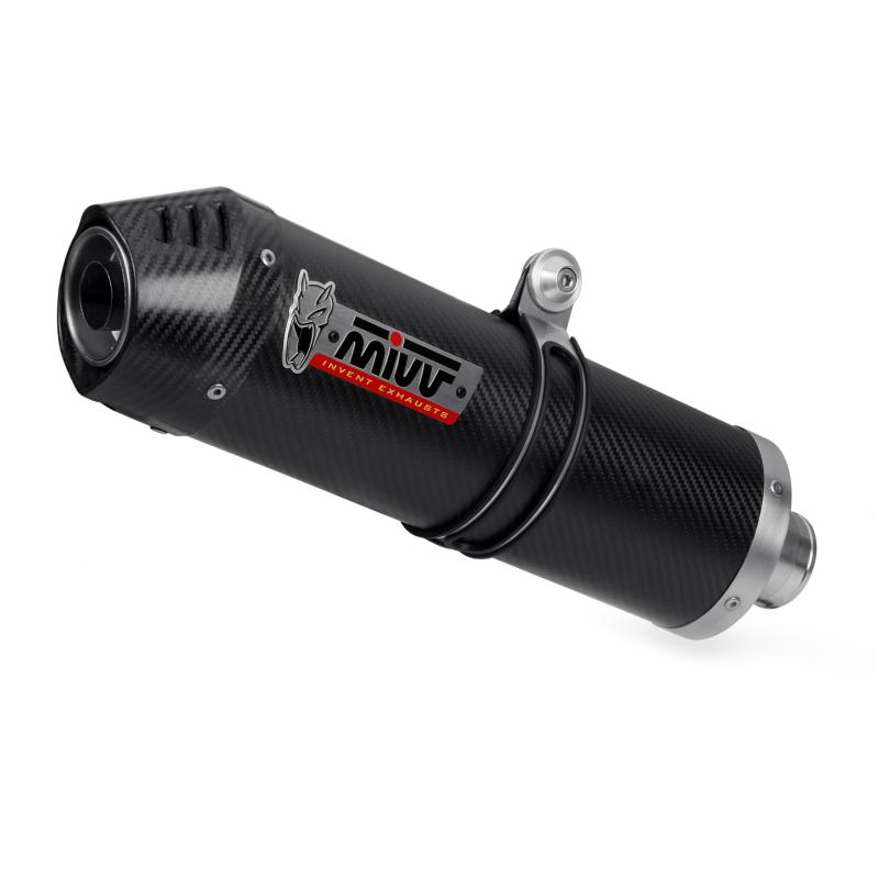 Silencieux MIVV Oval carbone / casquette carbone Honda XL700V Transalp