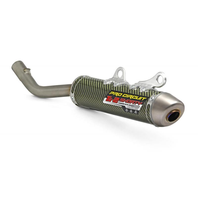Silencieux Pro Circuit Ti-2 shorty carbone / kevlar / titane pour Kawa