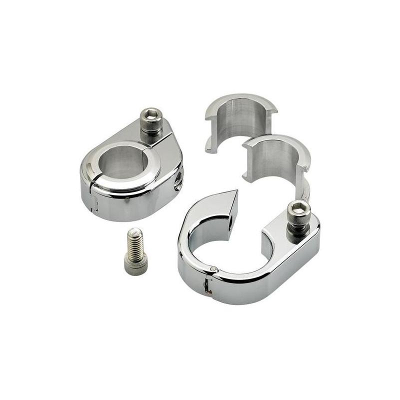 Support compteur Speed Clamp Biltwell anneau droit Ø 24,5mm (1'') ou 31,75mm (1-1/4'') chromé