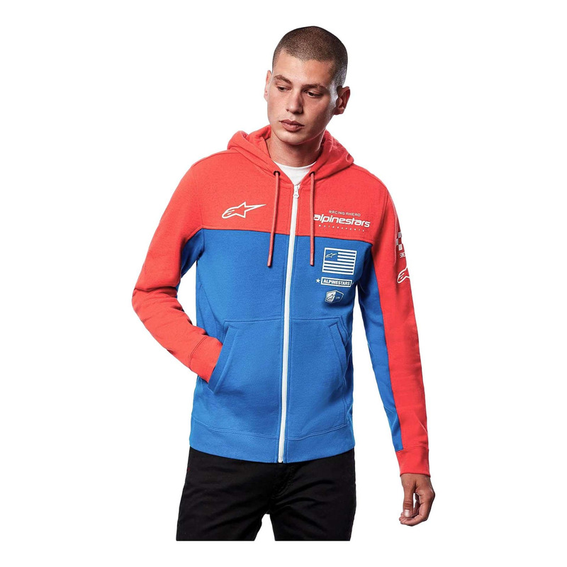 Sweat capuche Alpinestars H Block rouge bleu Sportswear sur La