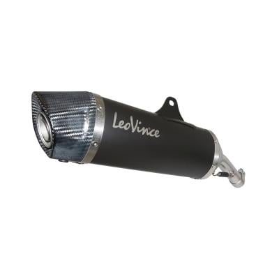 Silencieux Leovince Nero inox noir casquette carbone pour Yamaha Tricity 125 14-16