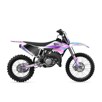 Kit déco La Bécanerie Factory violet/blanc brillant YamahaYZ 85 22-23