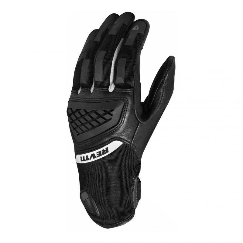Gants cuir/textile femme Rev'it Neutron 3 Ladies noir/blanc- M