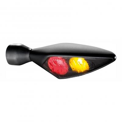 Clignotant LED Kellermann Micro Rhombus DF Dark noir avec feu stop et feu arrière intégrés AR G