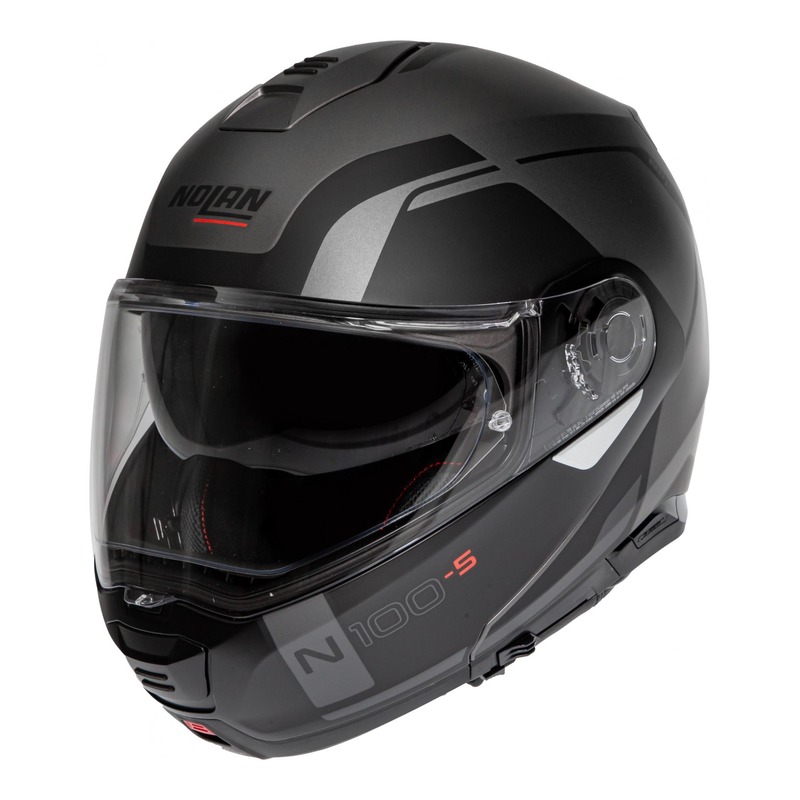 Casque modulable Nolan N100-5 Consistency N-Com Mat Lava gris- 2XS