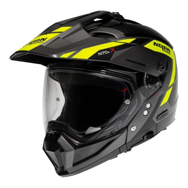 Casque trail transformable Nolan N70-2 X Grandes Alpes N-Com Mat noir/