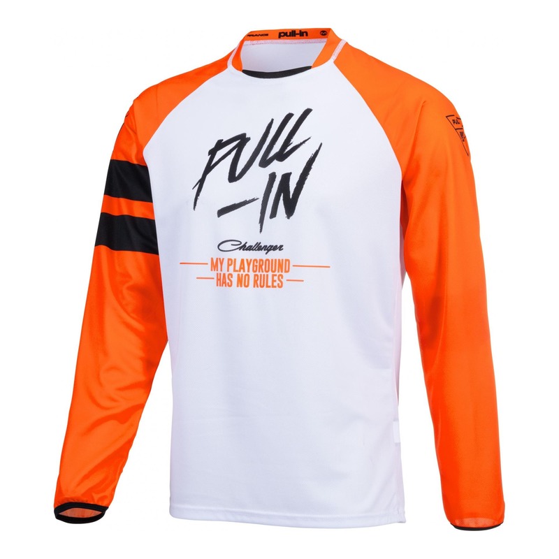 Maillot cross Pull-in Challenger Original Solid orange/blanc- M