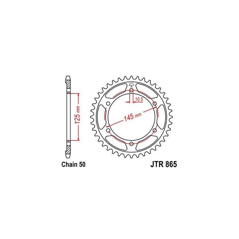 Couronne JT Sprockets Acier pas 530 39 dents - Pour Yamaha FZX 750 86-97