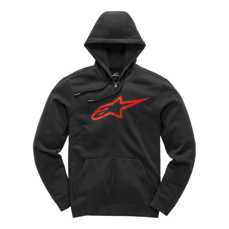 Sweat à Capuche Zippé Alpinestars Ageless Ii Noirrouge Sportswear Sur La Bécanerie 6310