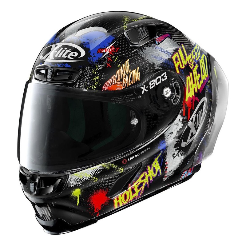 Casque intégral X-Lite X803 RS Ultra Carbon Holeshot multicolore/carb