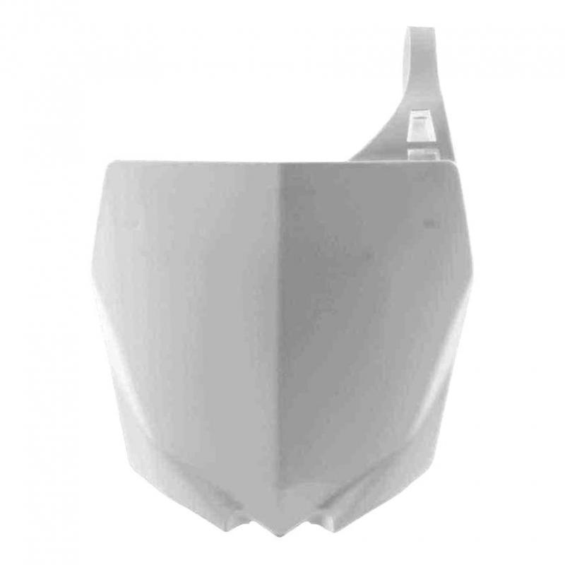 Plaque numéro frontale RTech blanche pour Suzuki RM 85 03-16