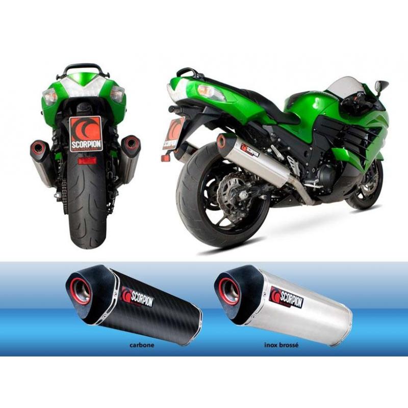Silencieux Homologué Scorpion Serket Carbone pour Kawasaki ZZR 1400 1