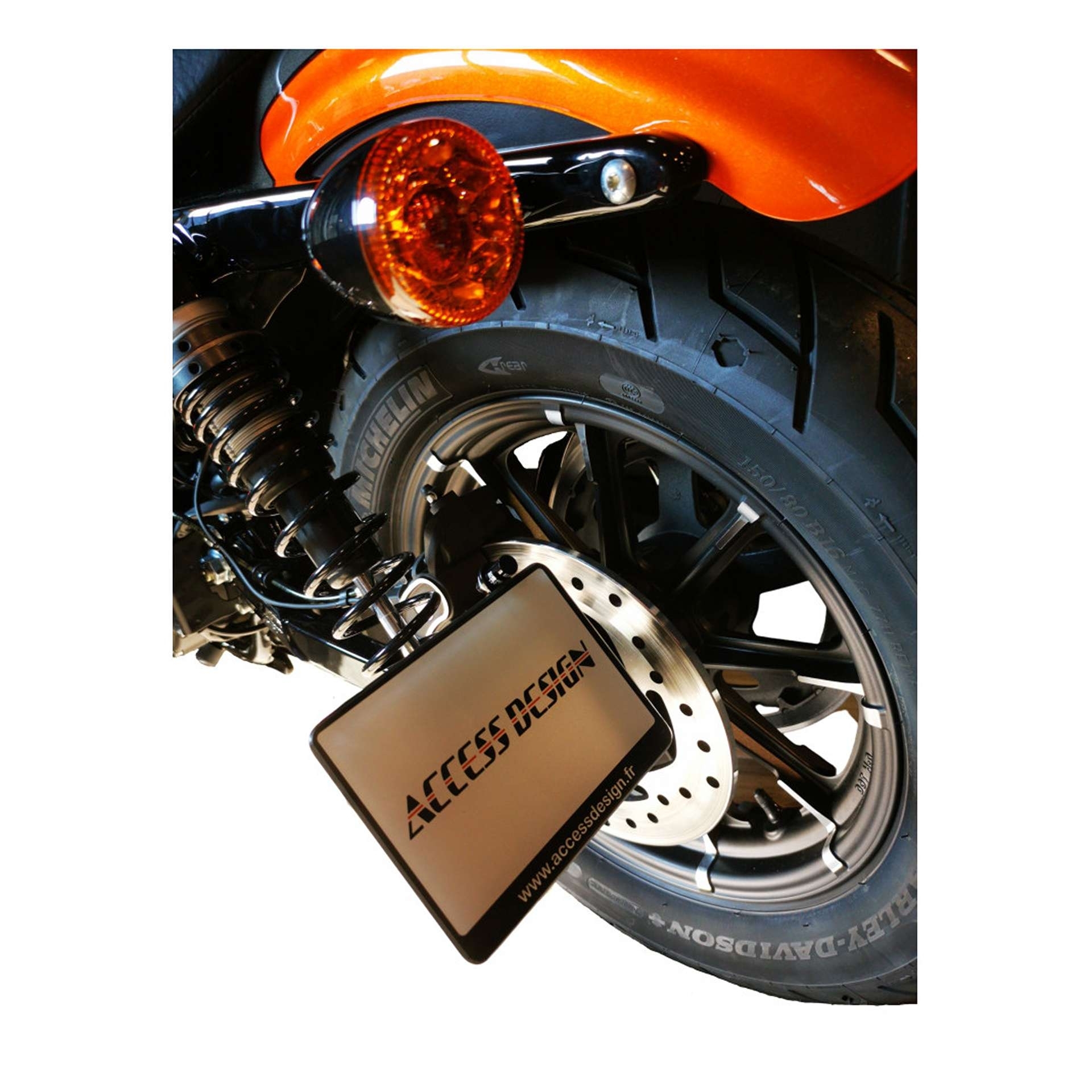 Support De Plaque D'immatriculation Moto Pour Sportster XL883 XL 1200 Pour Dyna Pour Low Pour Rider Pour FXDLS Pour Street Pour Bob Pour FXDB Support Plaque Latéral Support D'affichage(09