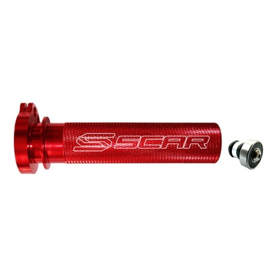 Barillet de gaz Scar aluminium rouge avec roulement pour Honda CRF 250 R 04-16
