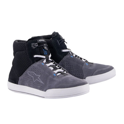 Baskets moto Alpinestars Chrome Air noir/gris/bleu