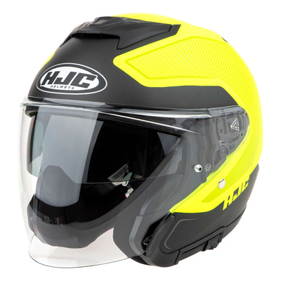 Casque jet HJC i31 Tevis MC3HSF noir/jaune fluo mat