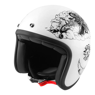Casque jet Noend Tribute To Fluor blanc