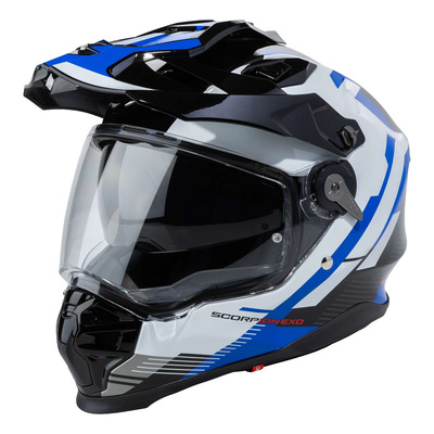 Casque Trail/Adventure Scorpion ADF-9000 Air Patrol noir/bleu/blanc