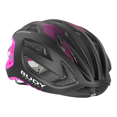 Casque vélo route Rudy project Egos noir et rose