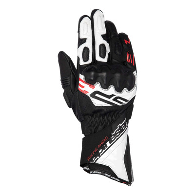Gants cuir Alpinestars SP-3 black/white/red fluo