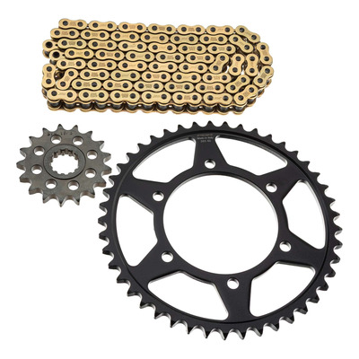 Kit chaîne EK/PBR 17x45-122m chaîne 530 SRX2 or couronne acier Yamaha FZ1 06-15